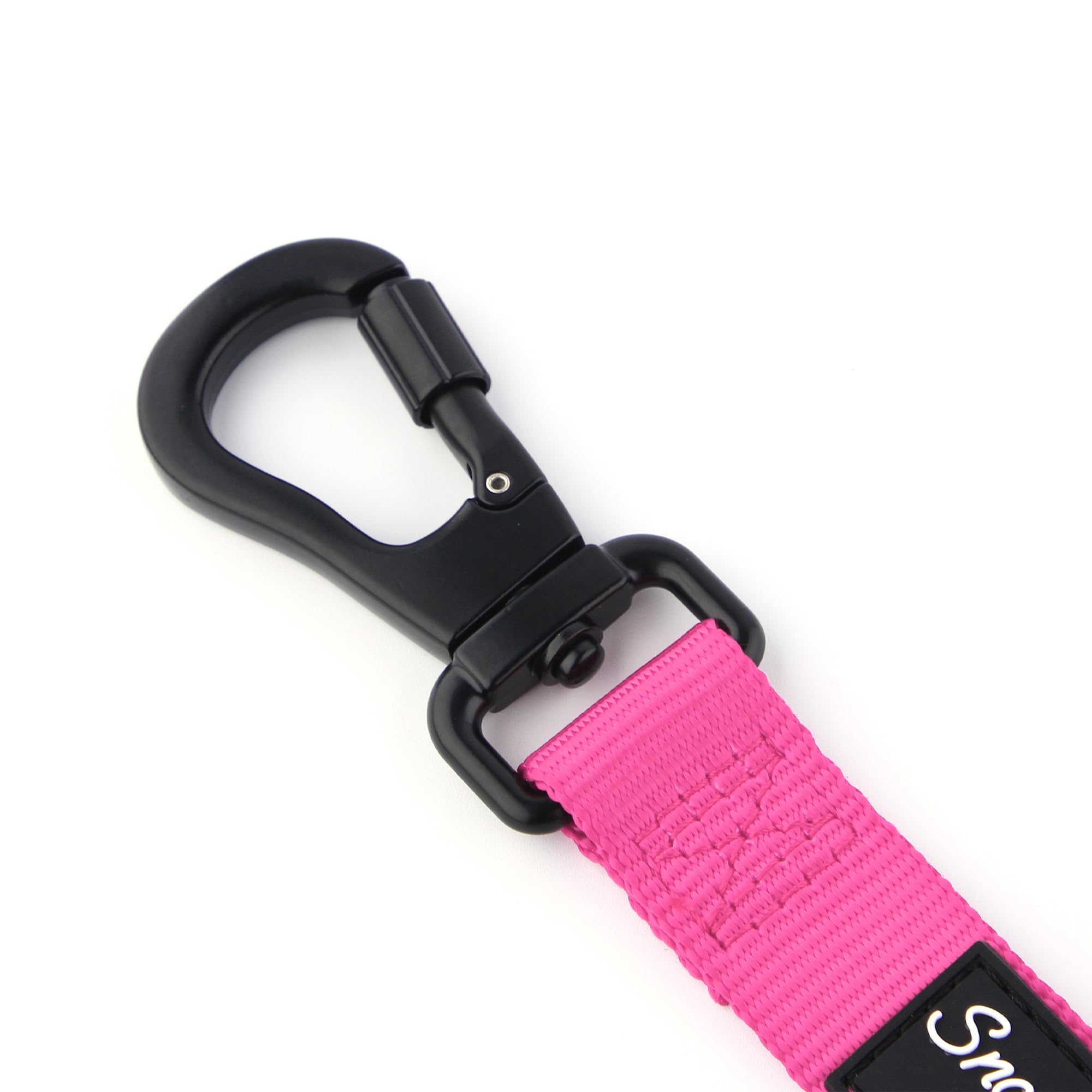 Snootiful Hound Secure Locking Dog Lead with Padded Handle - Carabiner Dog Leash - Anti Theft (Pink, 120cm) - Image 2