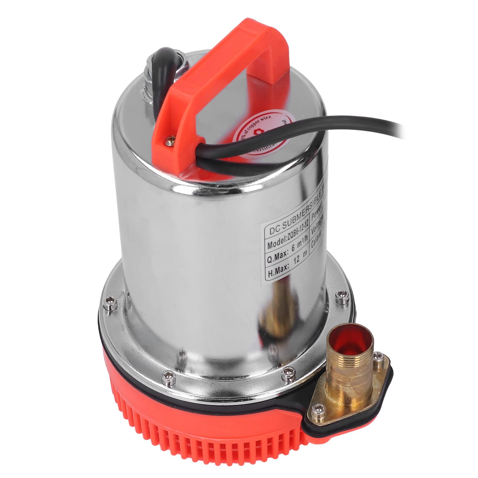 Pompa sommergibile 3800 giri/min Grandi portate 12 M Prevalenza di scarico 180 W DC 12 V Efficiente acqua di fiume Giardino Irrigazione di terreni agricoli