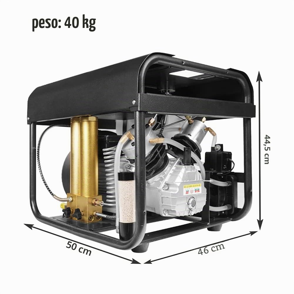 Compressore d'aria TUXING PCP,sistema di raffreddamento ad acqua e ventola integrato,filtro a doppia filtrazione,versione con arresto automatico,per bombole da sub per bombole di paintball (TXEDT032)