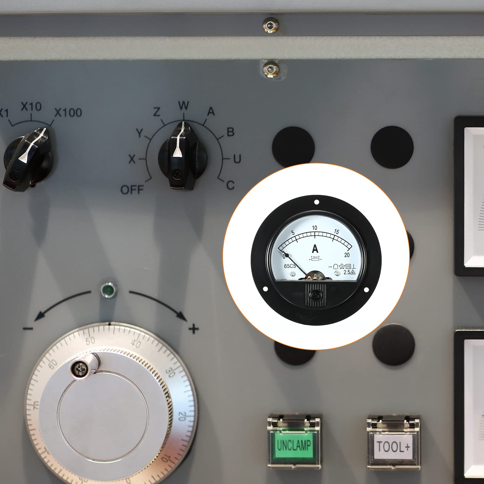 YOKIVE Analog Panel Ammeter, 65C5 Ampere Meter Current Tester, Great for Office Art, Home, Daily Use (DC 0-20A) - Image 3
