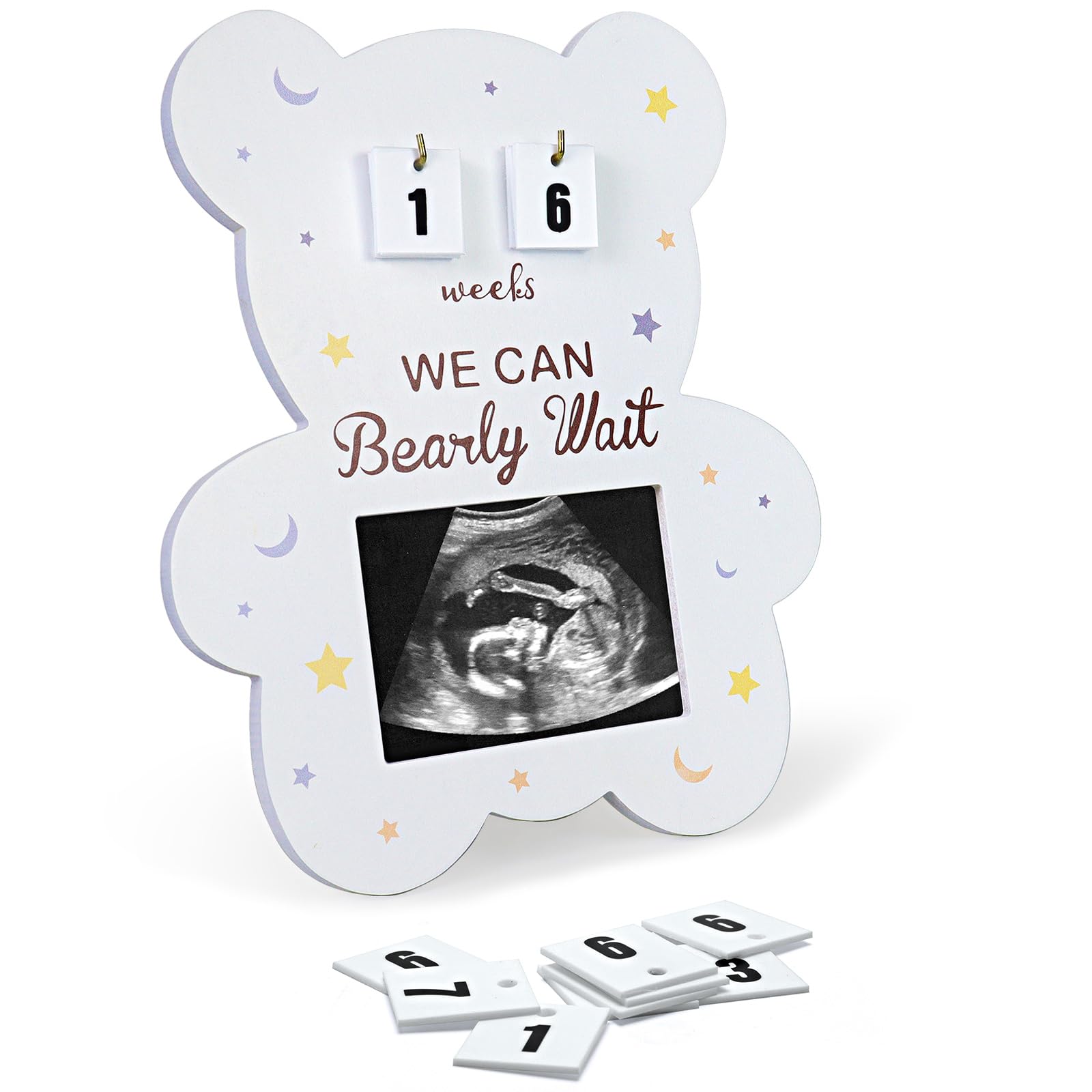 Sonogram Picture Frame Pregnancy Ultrasound Photo Frame with Countdown Week