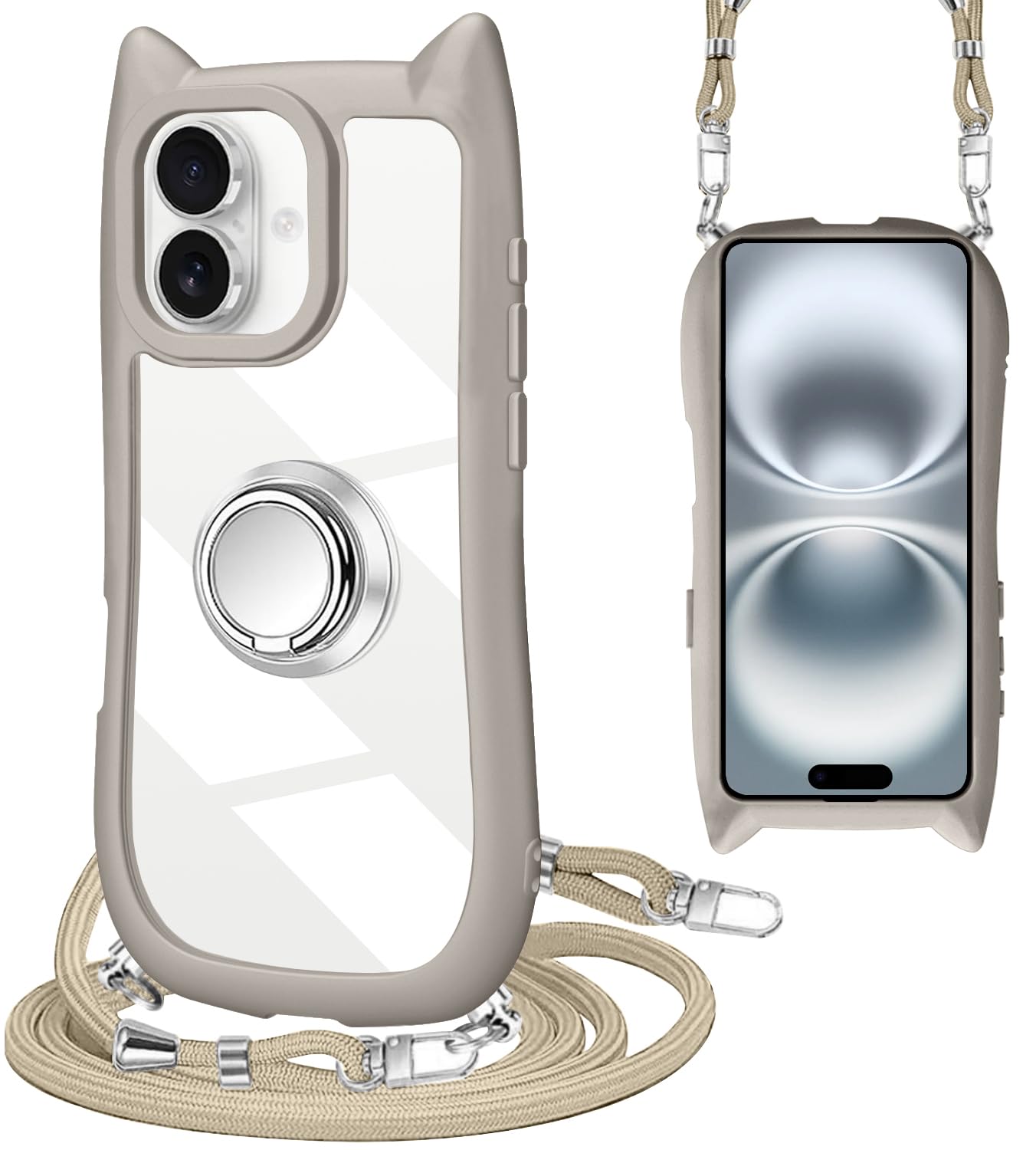 Amazon.co.jp: ZHIYIJIA iPhone 17 専用 ケース クリア ショルダー