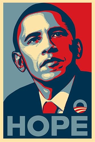 Barack Obama Fairey Hope Rare Campaña Póster 11x 17