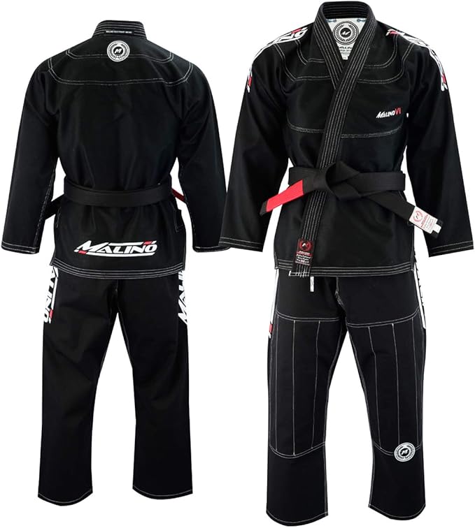 Malino Professional Brazilian Jiu Jitsu Gi Suit Black BJJ Uniform Pearl