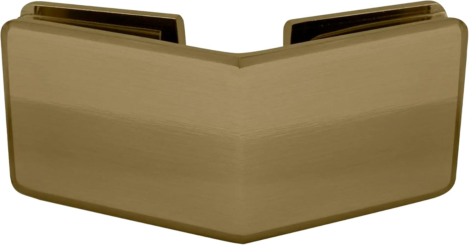 Brixwell BGTG135MBL Matte Black Beveled 135 degree Glass-to-Glass Clamp