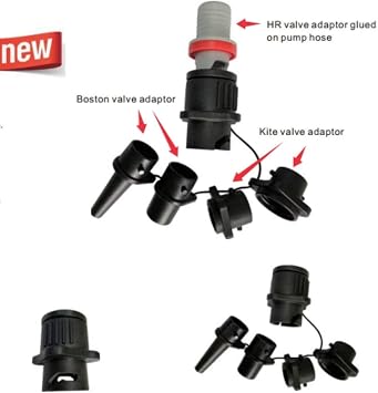 SUP Pump Adapter for Inflatable Boats and Kite/Boston Standard Air Pump Conventional Air Adapter Plate Connection Spokes