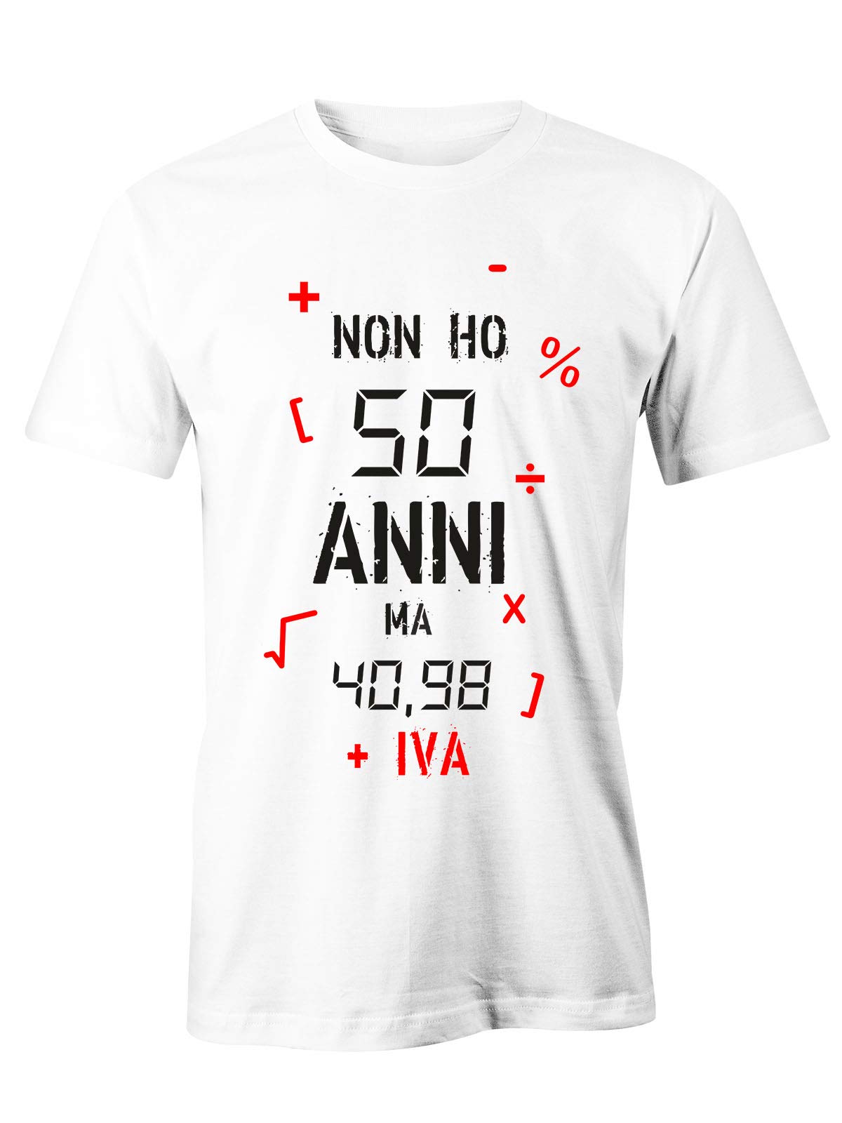 Puzzletee T-Shirt Compleanno 50 Anni 'Livello 50 Completato' – Maglietta Divertente Uomo E Donna In Cotone 100%