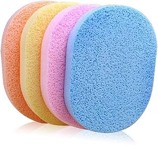 EQUVIA Facial Sponges Wipes Combo For Cleaning Face Reusable - Women, Girls (Pack of 4 pcs)
