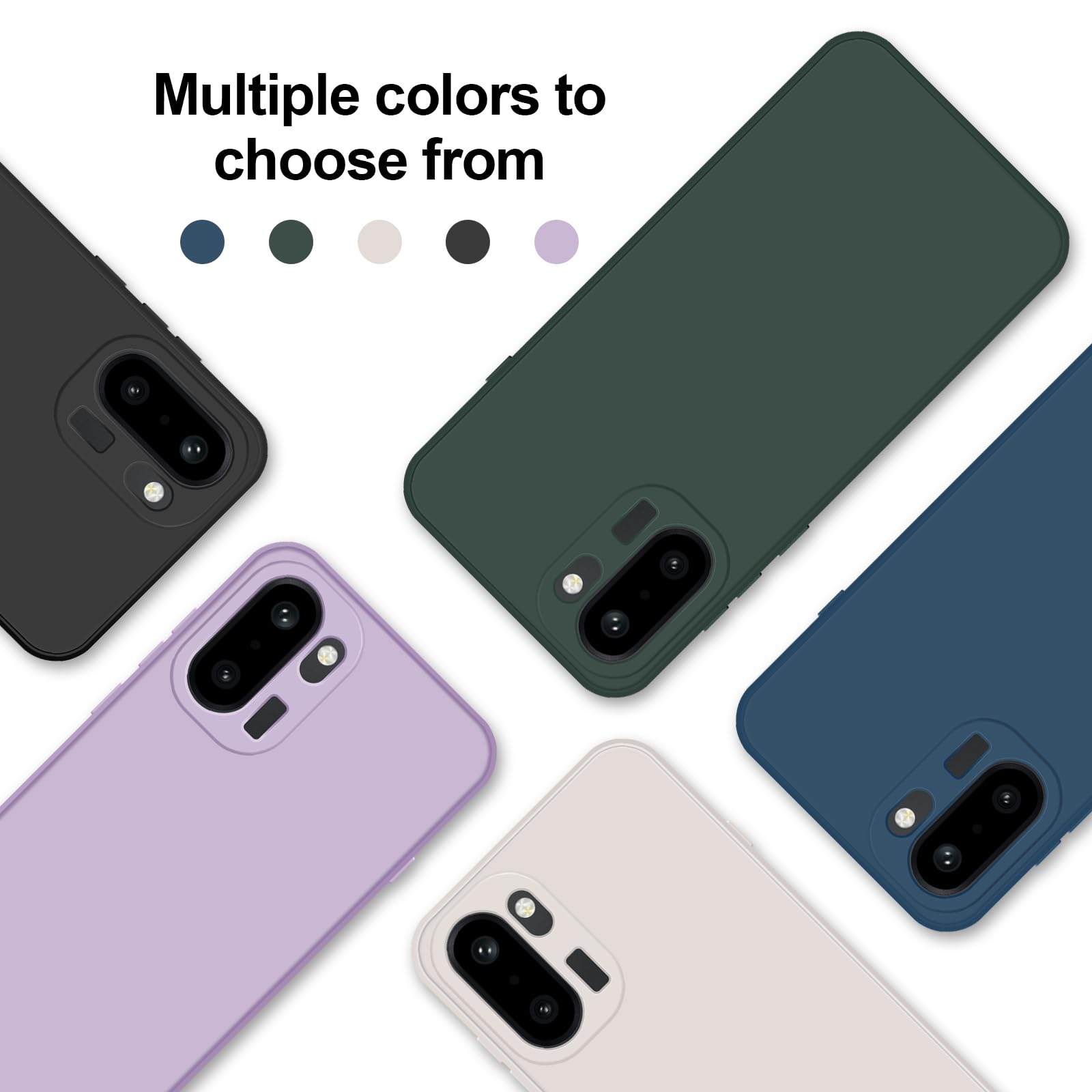 GiiYoon Case Compatible with OnePlus 15R, Silky-Soft Touch Full-Body Protective Phone Silicone Case, Shockproof Cover with Microfiber Lining, Blue — view 8