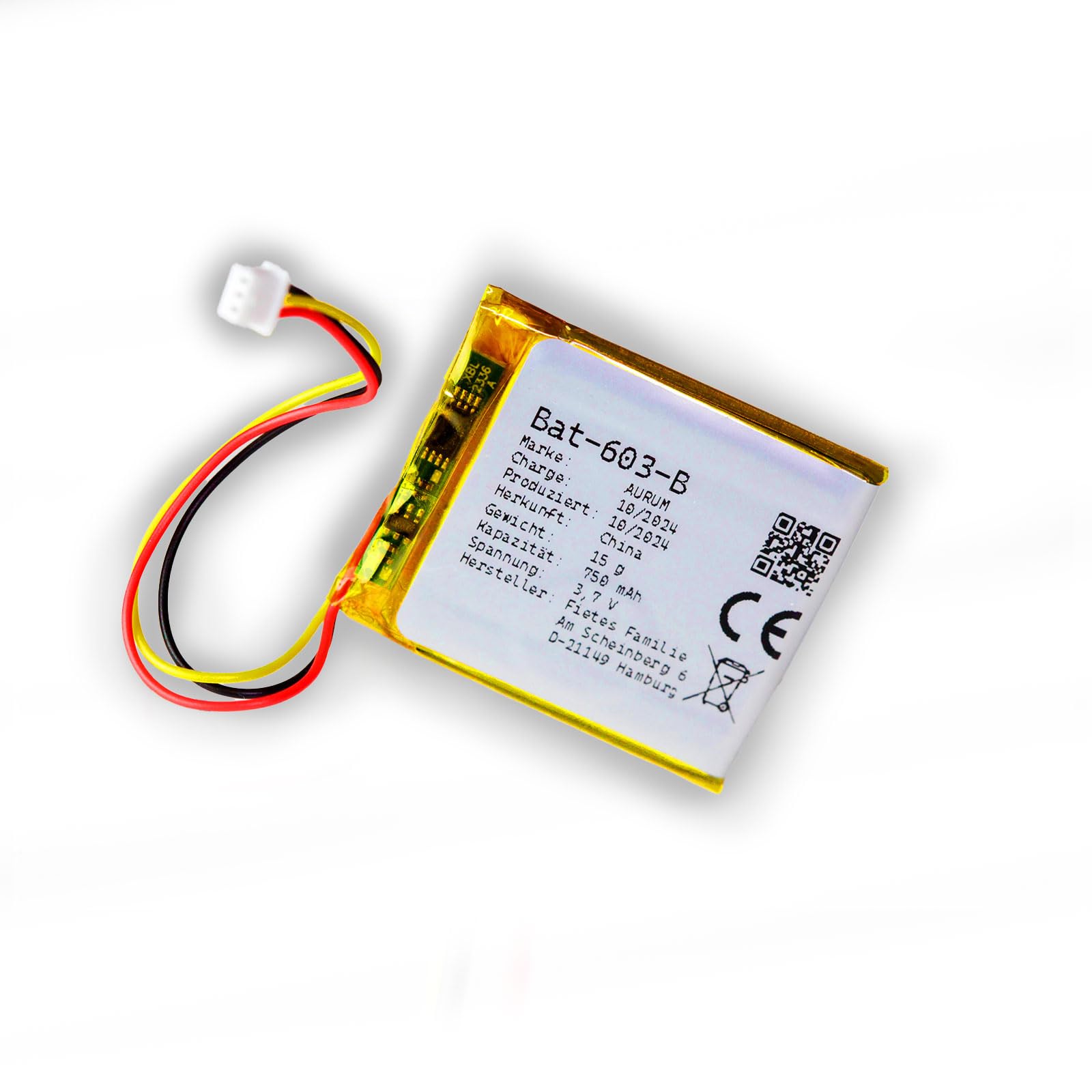 AURUM Batterie pour Babyphone GHB, BOIFUN, Lionello, Luvion, etc. (Type B)