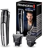 Remington Barttrimmer Set Herren MB4110 (inkl. 2 Aufsteckköpfe: Präzisionsklinge&Folienrasieraufsatz, Netz-/Lithium Ionen Akkubetrieb, USB-Ladefunktion inkl. Kabel + Tasche) Bartschneide Set