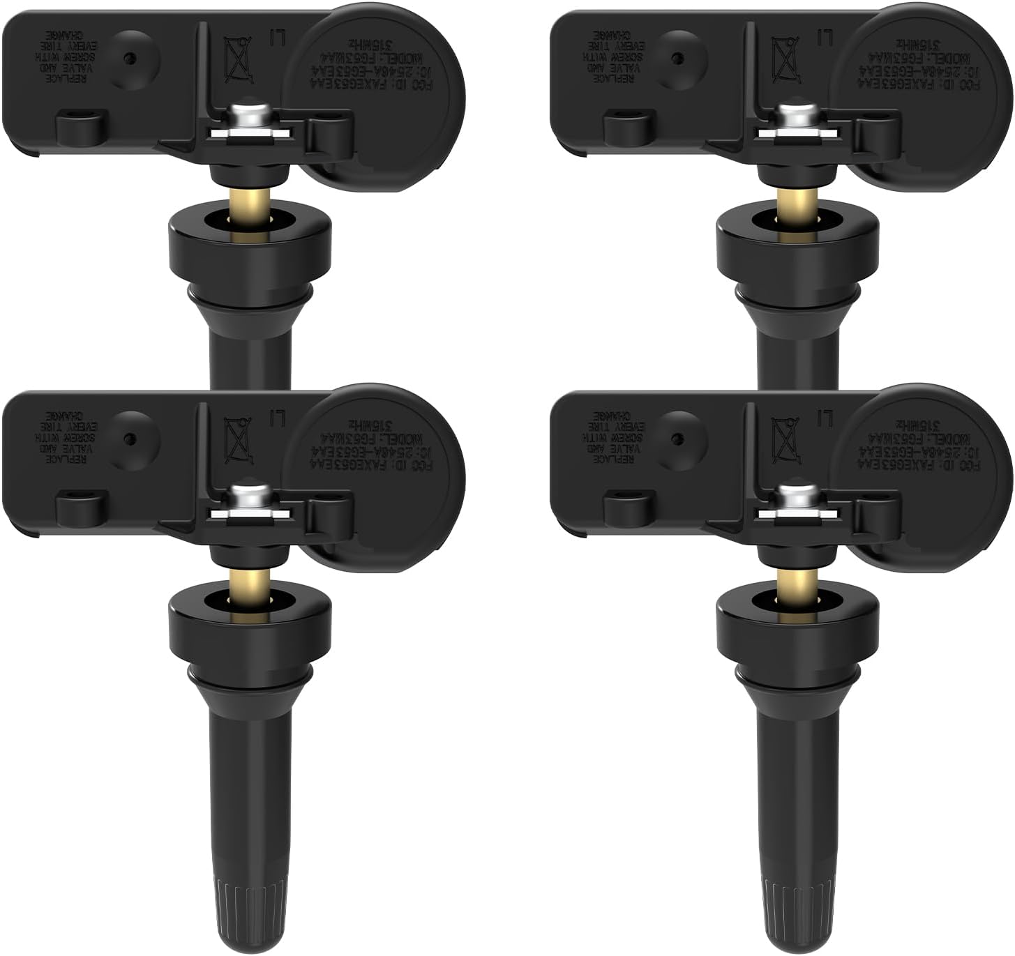 FINDAUTO Tire Sensor, 315MHz Tire Pressure Monitoring System TPMS Sensor Replacement 2013-2021 For Buick Encore 2010-2016 For Chevrolet Silverado For GMC Sierra 13598772 13581558 4Pack