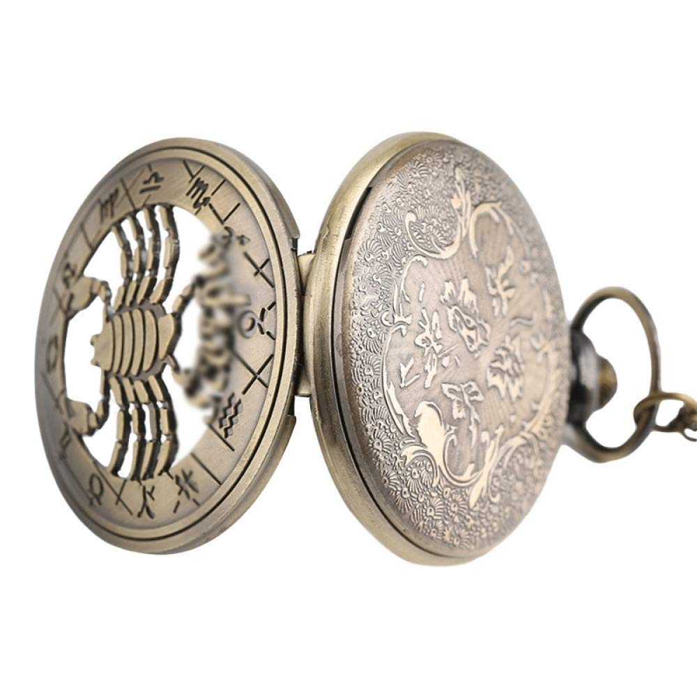 Taschenuhren Mechanische Taschenuhr für Herren Damen Gravur Gehäuse arabische Ziffern mit Kette Herren Damen
