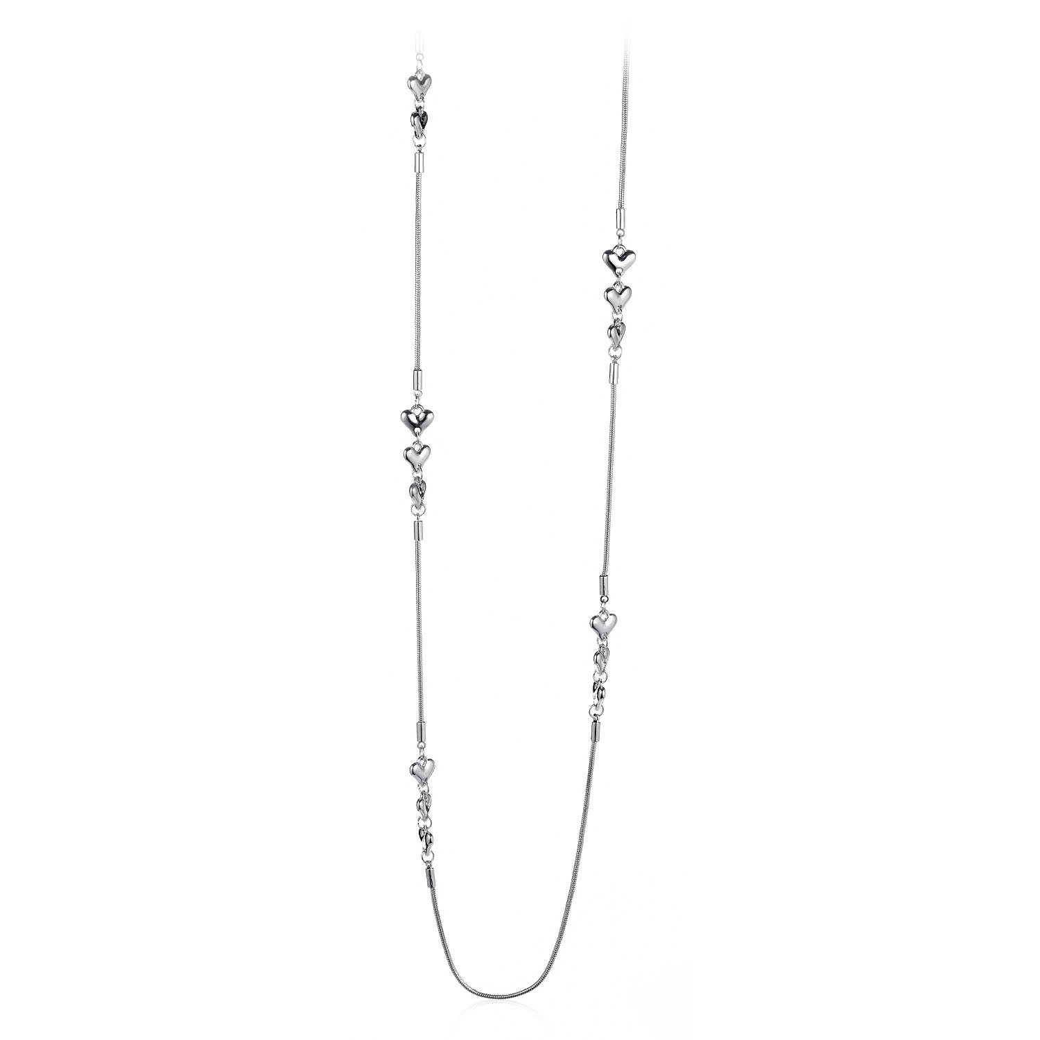 Long Necklaces for Women Long Interlinked Heart Necklace Sets Statement Strand Necklace