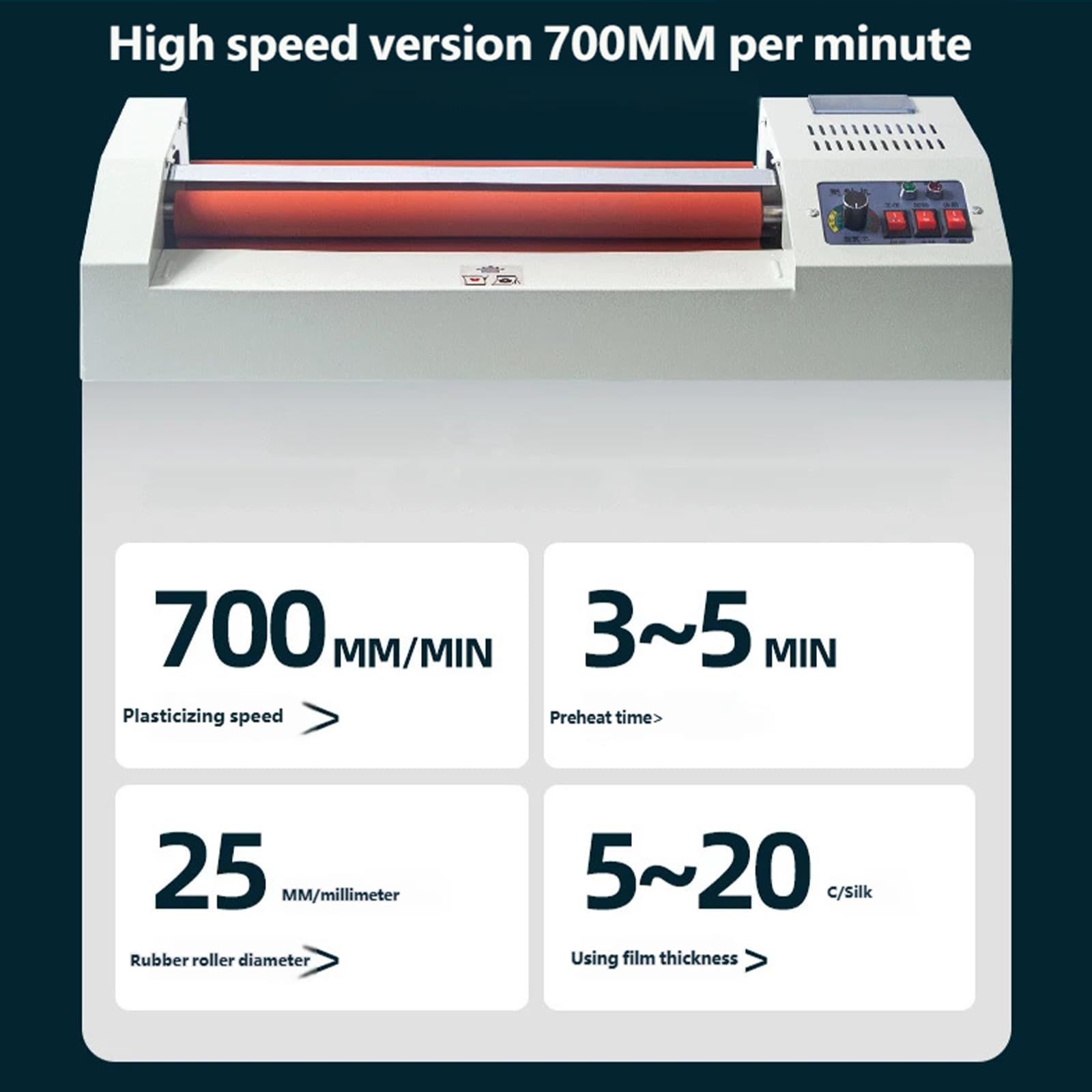 Laminatrice a caldo freddo, laminatrice termica da 600 W 32 cm, senza bolle, riscaldamento rapido, per uso domestico in ufficio in carta A4 A3