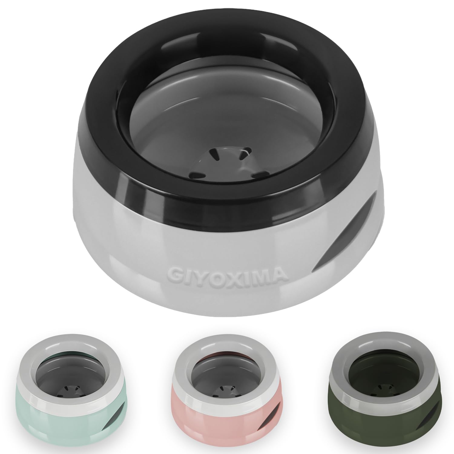 25oz Spill-Proof Dog Water Bowl – Slow Drink, No-Splash Pet Feeder for Small/Medium Dogs, Cats, Puppies & Kittens, Non-Slip Portable Bowl for Car,