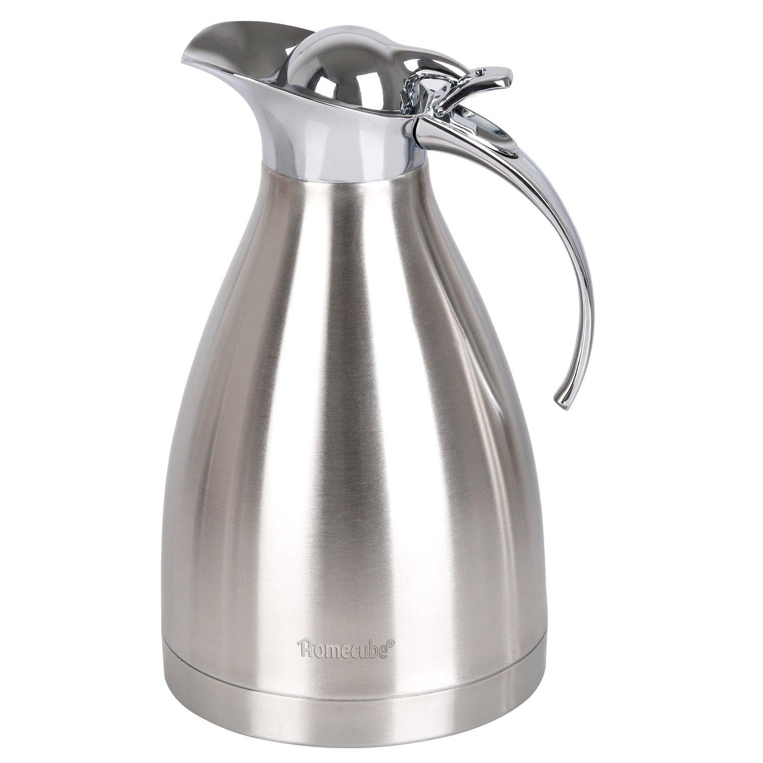 Vacuum Jug, Homecube Coffee Pot Coffee Thermos Stainless Steel Double Wall Vacuum Insulated Coffee Plunger, Juice / Milk / Tea Insulation Pot, 1.5L, 51 Oz