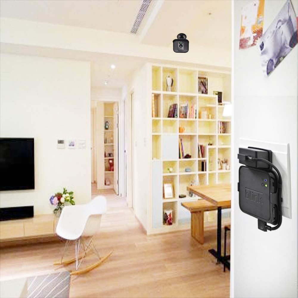 Outlet Wall Mount for The Blink XT XT2 Sync Module Bracket Holder for Blink XT2/XT Outdoor and Indoor Security Camera WiFi Hub with Custom Short Cable