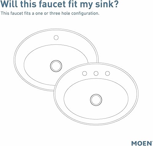 Miniatura 7 de Moen Neese 84784 - Grifo de lavabo de un solo mango cromado