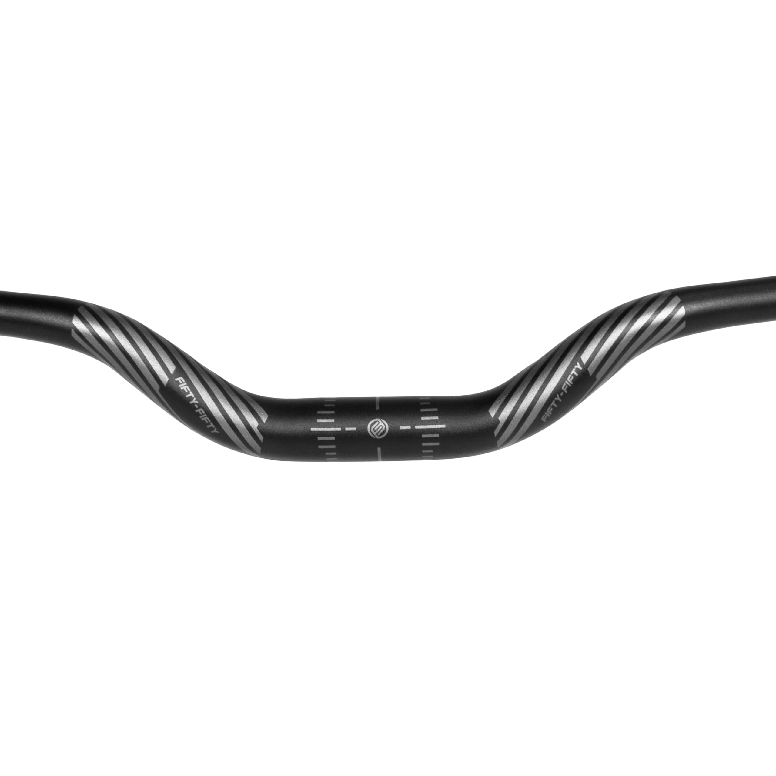 FIFTY-FIFTY MTB Kierownica 31,8 Riser, Kierownica z aluminium, Kierownica do roweru górskiego 31,8mm średnica 780mm szerokość (Czarny, 50mm Rise)