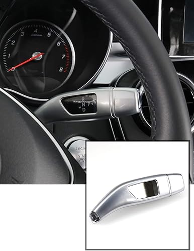 Miniatura 5 de iJDMTOY Selector de engranajes de dirección con acabado plateado satinado, control de crucero, decoración del interruptor del limpiaparabrisas