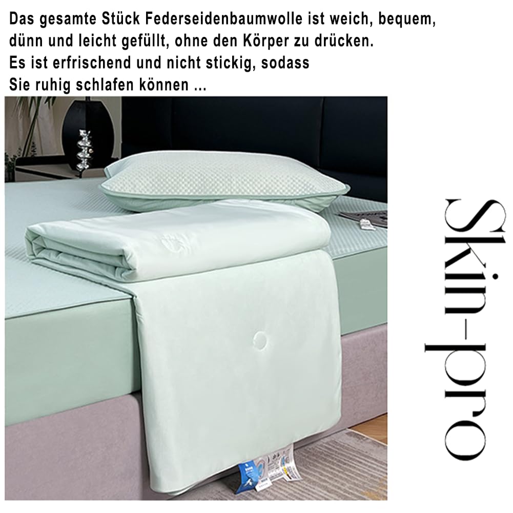Anfaru Eisdecke Seide, Magic Splashy Bettdecke, 2in1 Doppelseitige Chill Comfort Schlafdecke, Double-Sided Summer Sleeping Blanket für Erwachsene und Kinder (Blau,150 * 200 cm)
