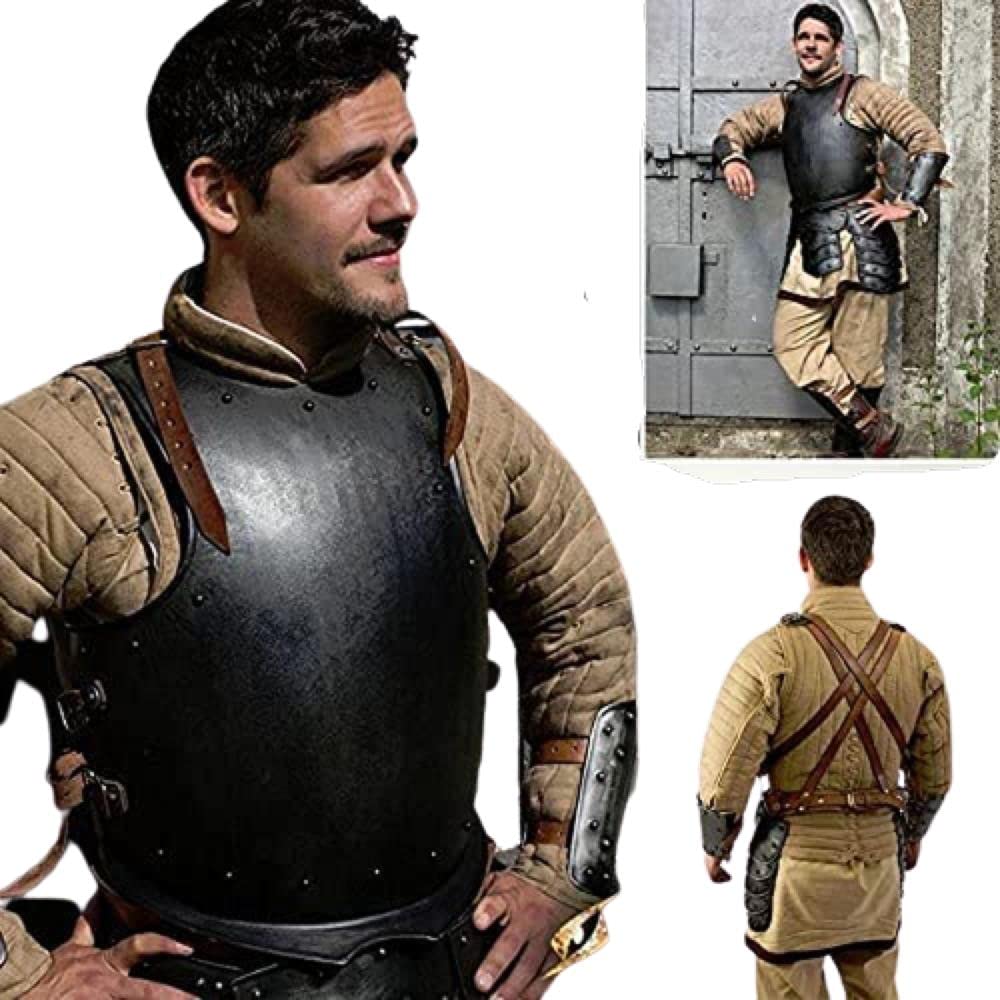 NauticalMart Armor Breastplate Dark Warrior - Epic Dark Large - Grey Armour