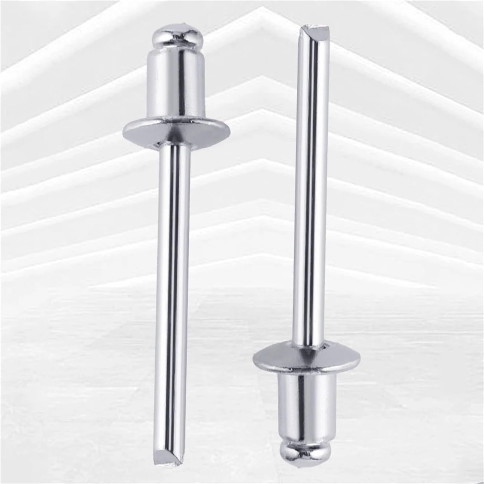 Lot de 500 rivets aveugles à tête ronde plate 2,4 mm/3,2 mm/4 mm/4,8 mm, rivets aveugles creux, légers et résistants à la corrosion, outils de travail du bois (4,8 mm)