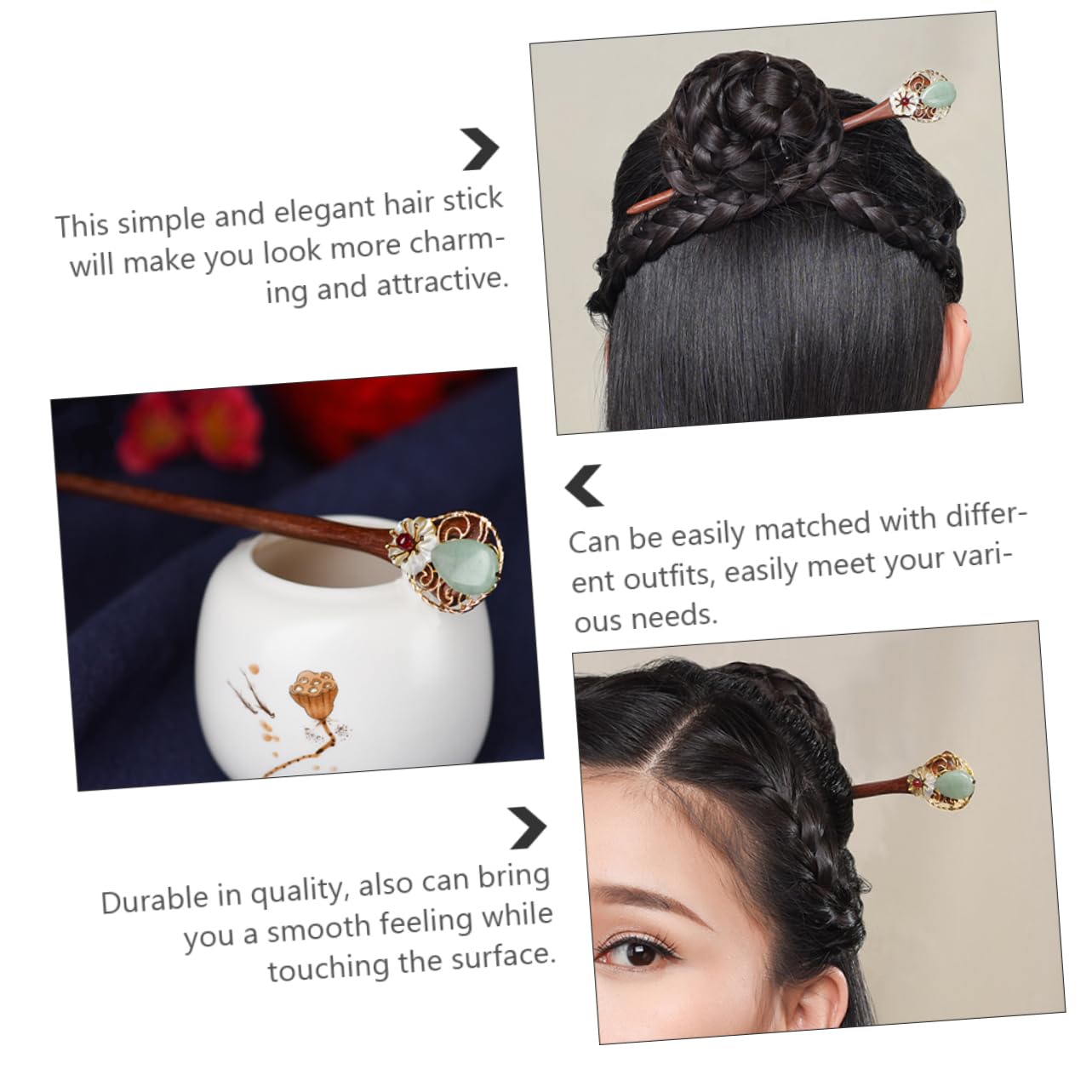 FRCOLOR 3 Pezzi Di Forcina Per Con Cinese Per Chignon Per Feste E Styling Quotidiano