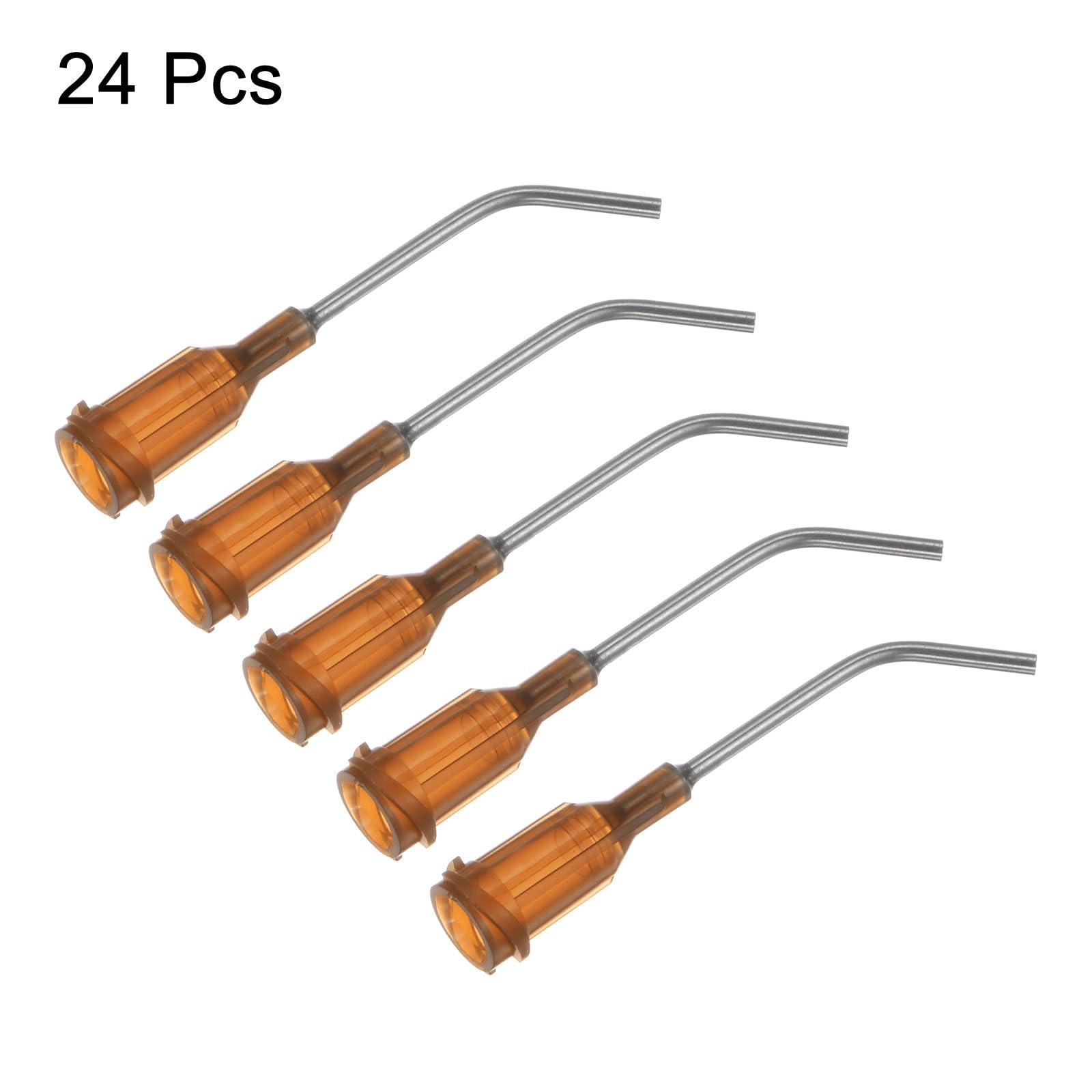 QUARKZMAN 24 Stück Dosierkanülen 16G - 45° Gebogen Mit Luer-Lock