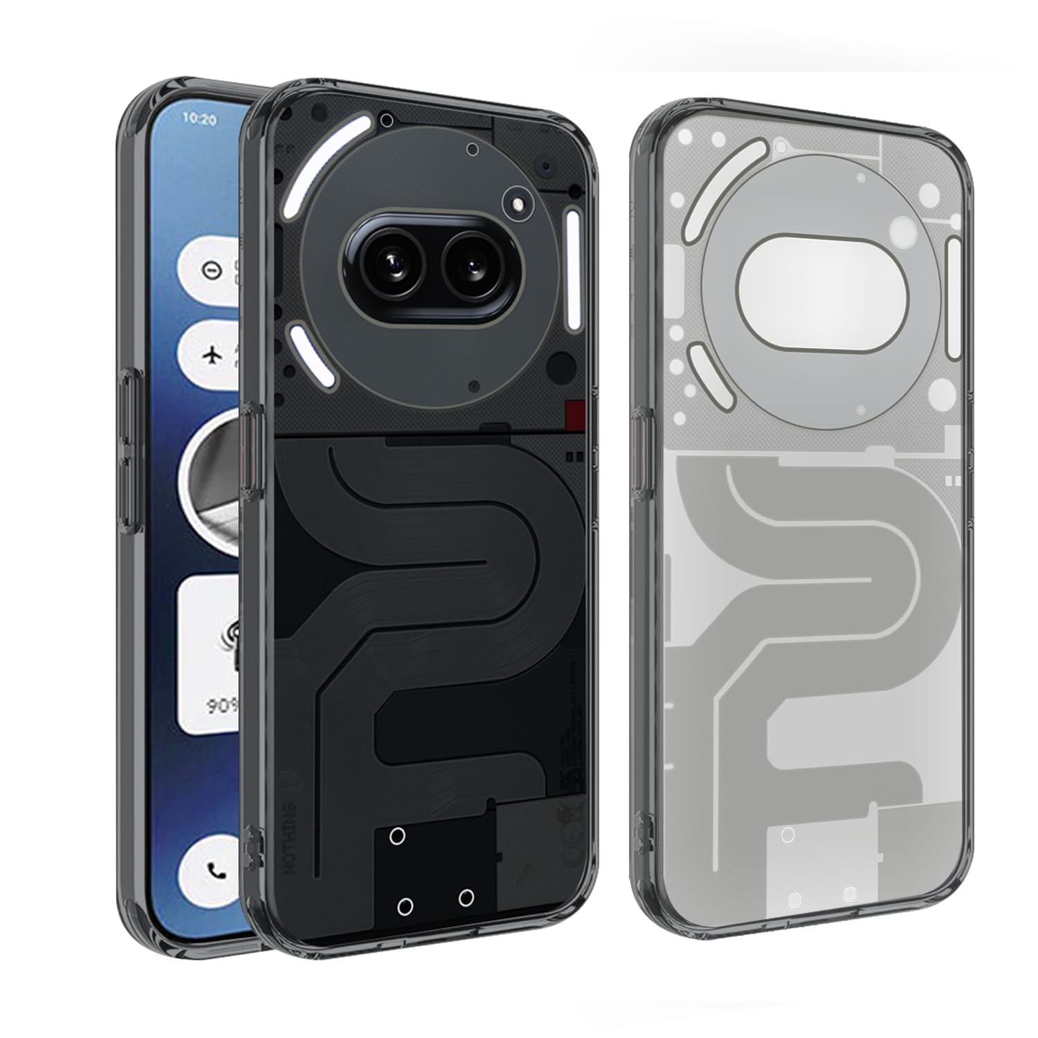 HELLO ZONE Exclusive Soft Transparent Crystal Clear Back Cover Back Case Cover for Nothing Phone 2a 5G /Nothing Phone 2a Plus 5G -Smoke Grey Transparent (B0CYX1C9SF) Amazon Price History, Amazon Price Tracker
