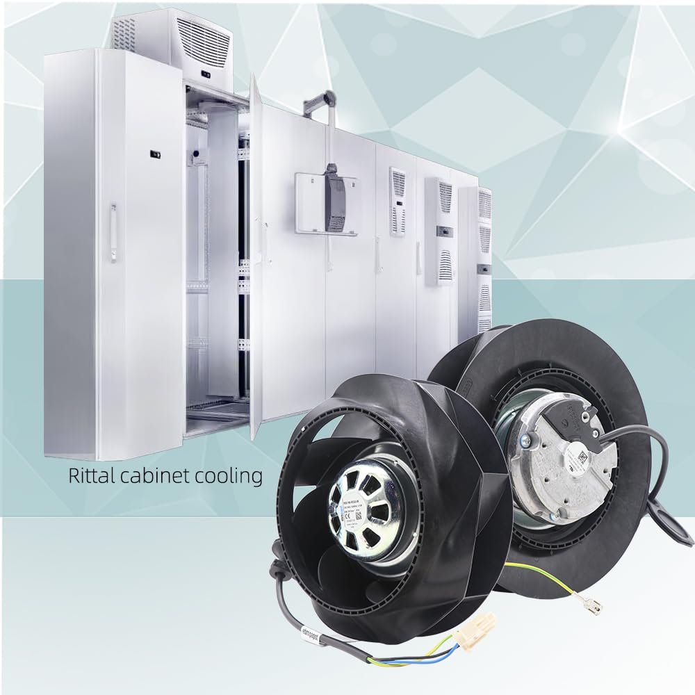 Ebm Papst R3G190-RC03-06 - Ventilador centrífugo EC de 190 mm, 60 W, 2810 rpm, 220-240 VCA, compatible con radiador, refrigerador, enfriadores de transmisión, escritorio, tarjetas gráficas, consola de