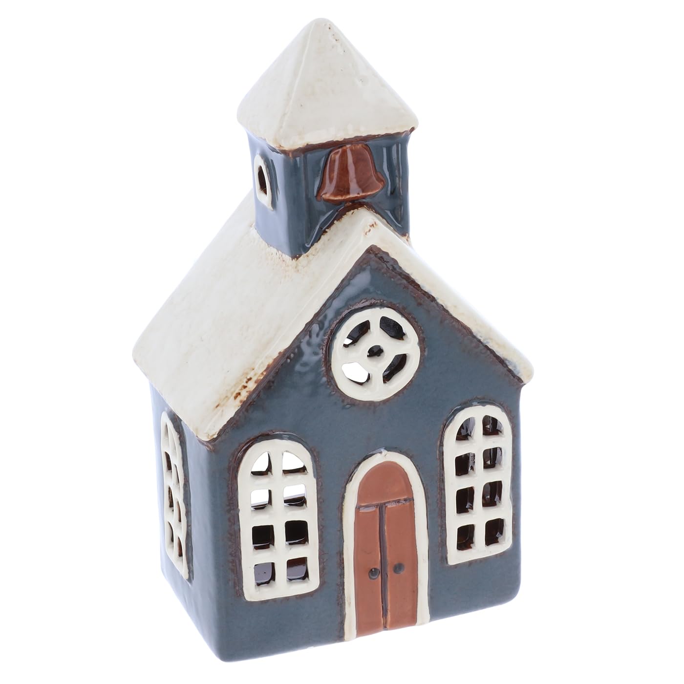 Village Pottery Church With Bell Tealight - 340345