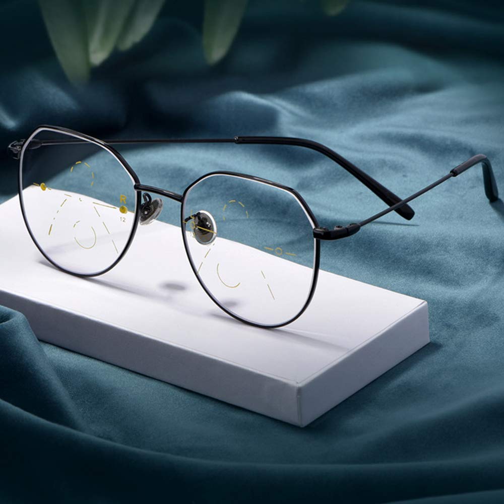 MANG Gafas De Lectura Multifoco Progresivas con Zoom Inteligente Gafas De Aumento Fotocromáticas De Transición Lectores De Computadora con Bloqueo De Luz Azul Gafas para Hombres/Mujeres