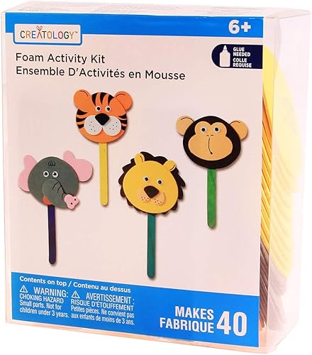 Miniatura 2 de Kit de actividades de espuma de marionetas de animales por Creatology™
