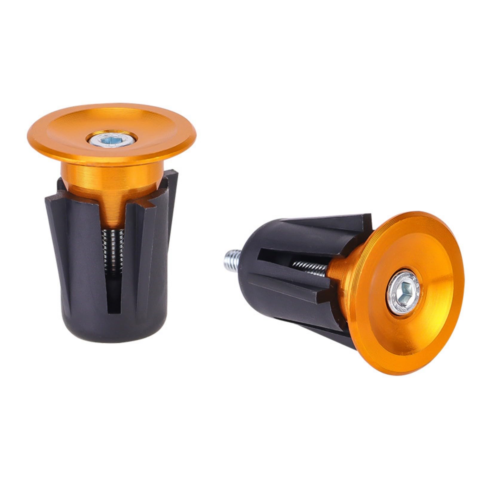 Wwhjr Gold Aluminum Alloys Handlebar Bike Handlebar End Plugs Mountain Bicycles Handlebar End Caps Cycling Hand Grip End Plug Put The Plug Cover
