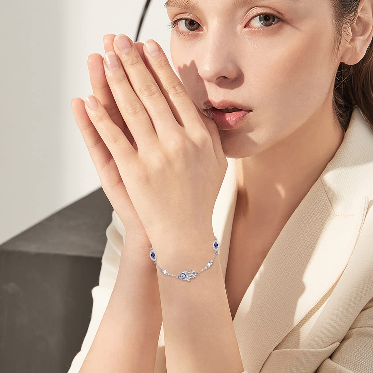 VONALA 925 Sterling Silber Armband Traumfänger/Böser Blick/Schildkröte Armbänder Schmuck Geschenk für Frauen Damen