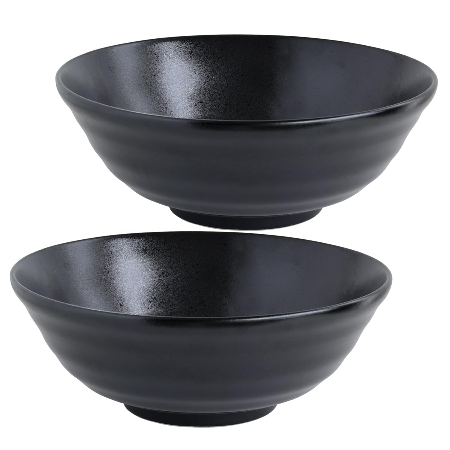 Mino Ware Ramen Bowl Set, Black Porcelain