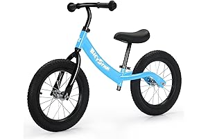 14Inch Balance Bike for Kids with Foot Rest, Adjustable Height