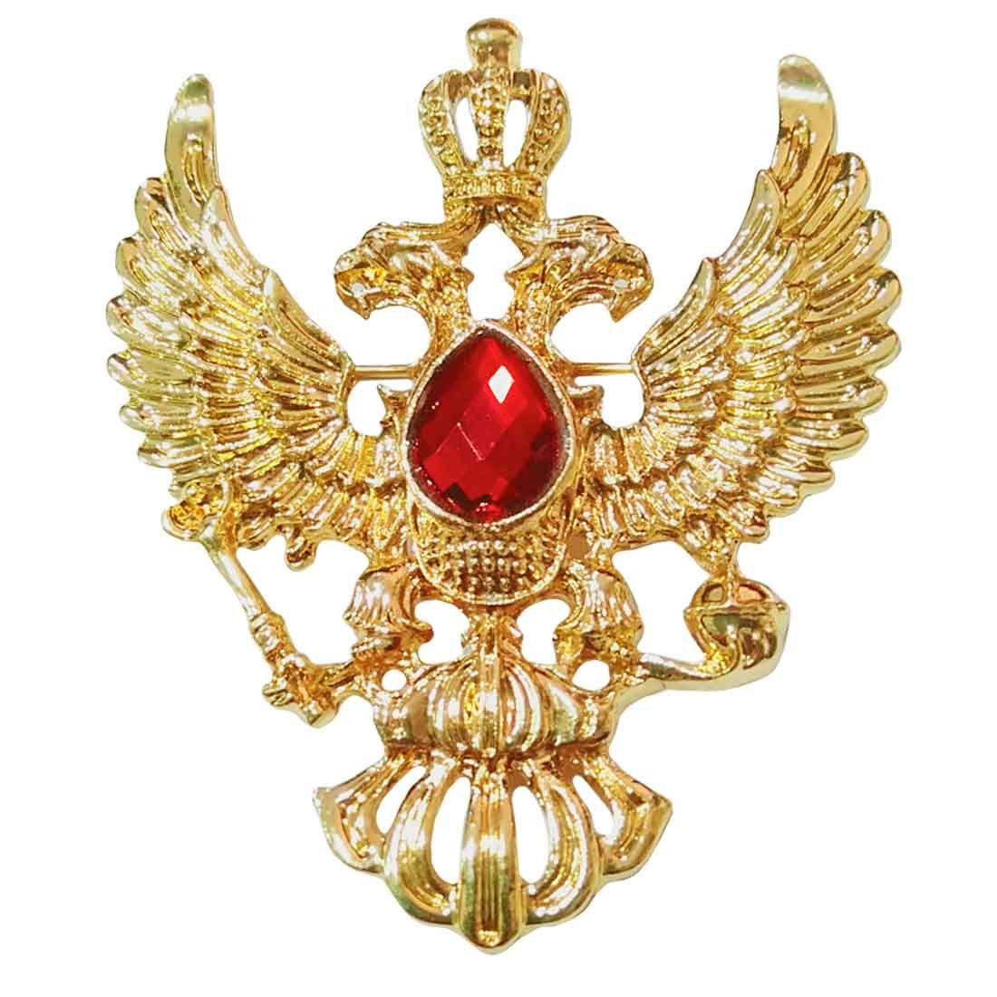Mens Suit Red Rhinestone Crystal Wedding And Lapel Pin Red Gold Brass Crystal Brooch For Men And Women