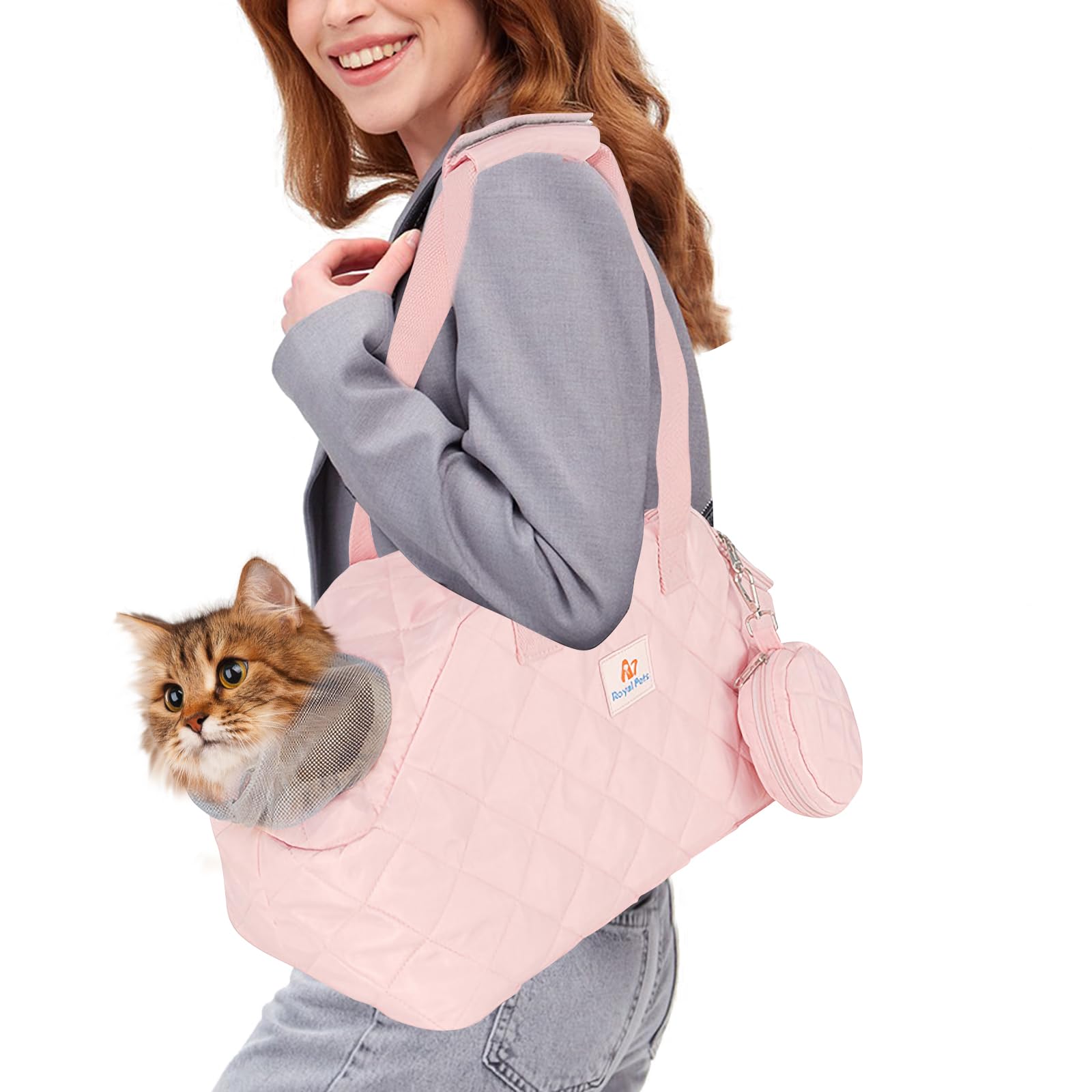 Borsa Trasporto Per Animali Kerbl Chiara - Per Cani E Gatti Piccoli, Con Guinzaglio Integrato, 40x20x21 Cm - Foto 5