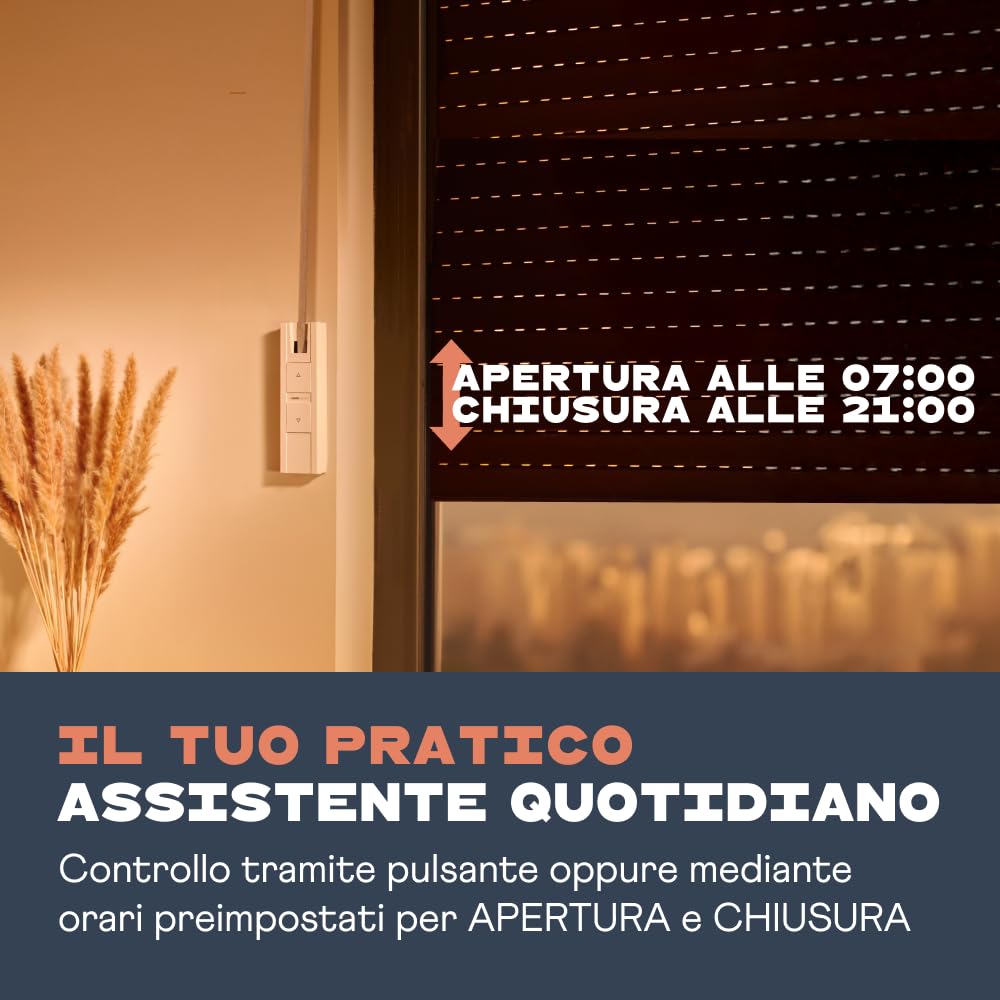 Home Pilot - Avvolgitore a incasso per tapparelle Pure. Installazione rapida | Programmazione | Funzionamento autonomo - 10112345
