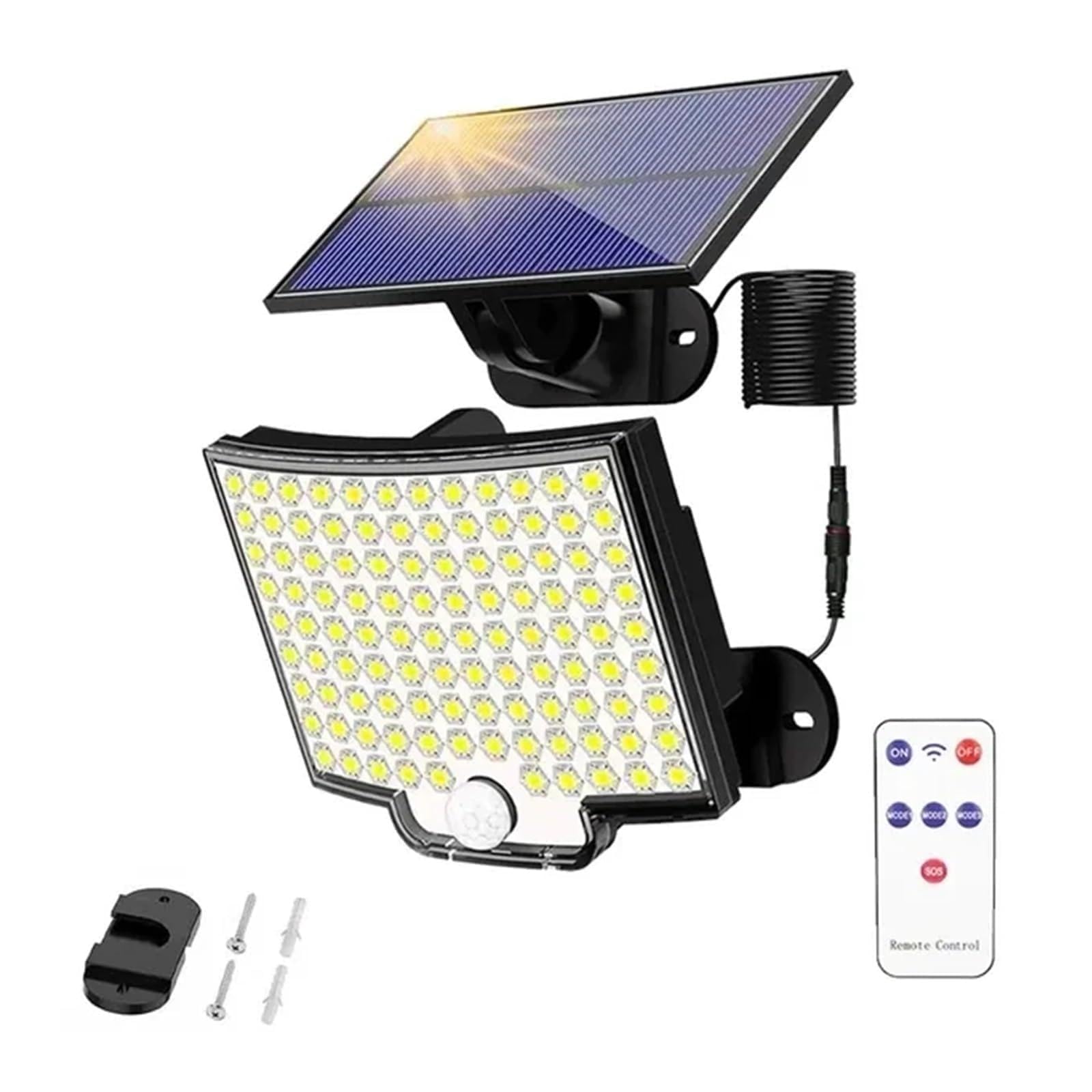 LNHHG Solar Flood Light 106LED Split Solar Light Outdoor Waterproof with Motion Sensor Floodlight Remote Control 3 Modes for Patio Gara Backyard for Garden Driveway Garage Patio