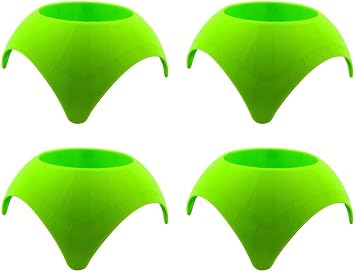 Beach Vacation Accessory Turtleback Sand Coaster Drink Cup Holder, Lime Green, Pack of 4