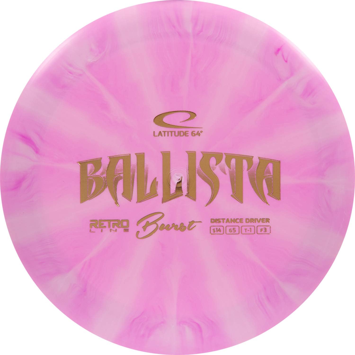 Latitude 64 Retro Burst Ballista Disc Golf Driver | Maximum Distance Driver for Beginner & Professional | Stable Premium Disc Golf Discs with Precision Control | Stamp Colors Will Vary