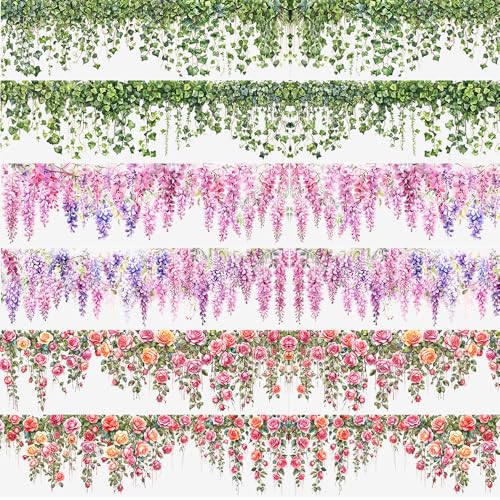 Cinta washi floral autoadhesiva con diseño de rosas en relieve visual 2