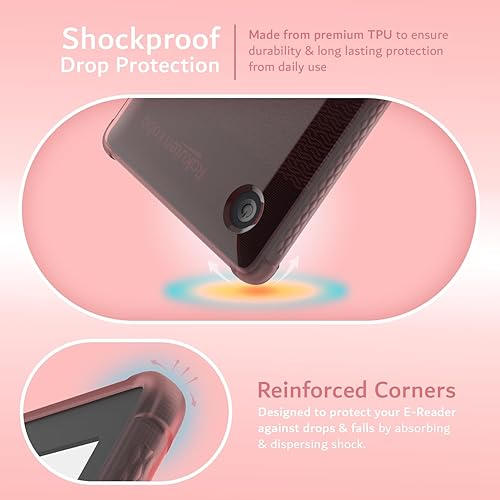 Vista 33 de TUDIA SKN - Funda diseñada para Kobo Clara 2E (6 pulgadas), esquinas reforzadas, a prueba de golpes, delgada, antiamarilleamiento, parte trasera