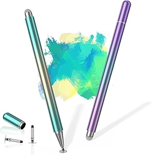Stylus Pens for Touch Screens(2 Pcs), 2-in-1 High Precision Stylus Pen for iPad, Stylus Pencil Compatible with iPad/Android/Tablet/iPhone and All Capacitive Touch Screens