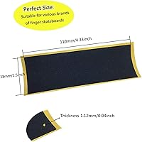 Vista 2 de 100 Piezas de Cinta Adhesiva de Agarre de Espuma para Diapasones de Dedos, Adhesivos de Madera Negros de Calidad Antideslizantes Mini Diapasón 110mm