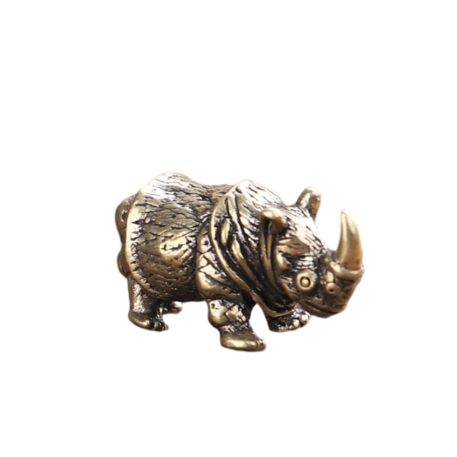 Pure Copper Rhino Lucky Tea Pets Copper Crafts Decorations Desktop Decorations Retro Collectibles